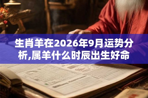生肖羊在2026年9月运势分析,属羊什么时辰出生好命 生肖羊在2026年9月运势分析,属羊什么时辰出生好命