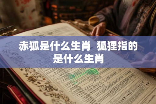 赤狐是什么生肖  狐狸指的是什么生肖