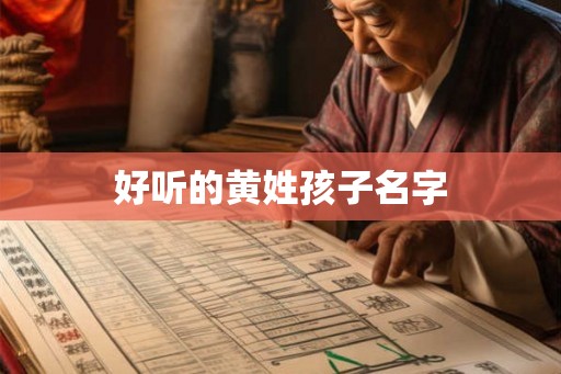 好听的黄姓孩子名字