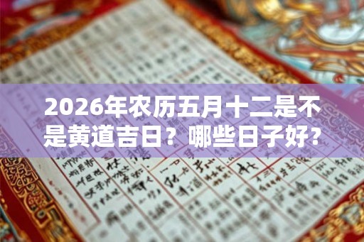 2026年农历五月十二是不是黄道吉日？哪些日子好？