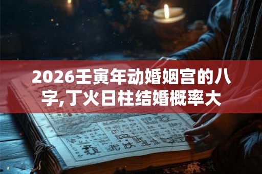 2026壬寅年动婚姻宫的八字,丁火日柱结婚概率大 2026壬寅年动婚姻宫的八字,丁火日柱结婚概率大