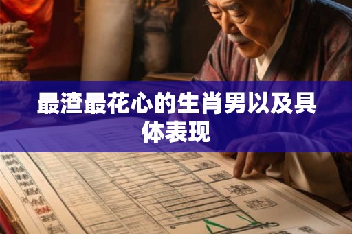 最渣最花心的生肖男以及具体表现