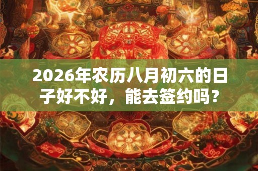 2026年农历八月初六的日子好不好，能去签约吗？