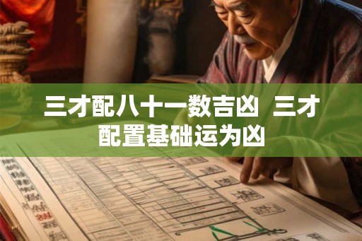 三才配八十一数吉凶  三才配置基础运为凶