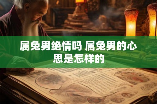 属兔男绝情吗 属兔男的心思是怎样的