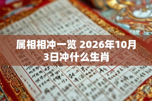 属相相冲一览 2026年10月3日冲什么生肖
