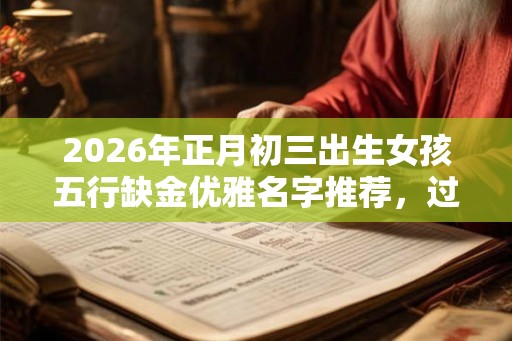 2026年正月初三出生女孩五行缺金优雅名字推荐，过年出生有福气？