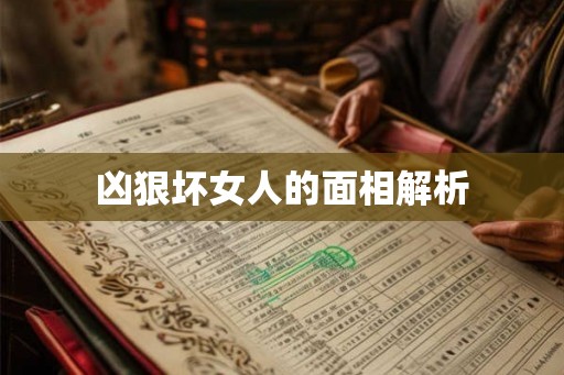 凶狠坏女人的面相解析 凶狠坏女人的面相解析