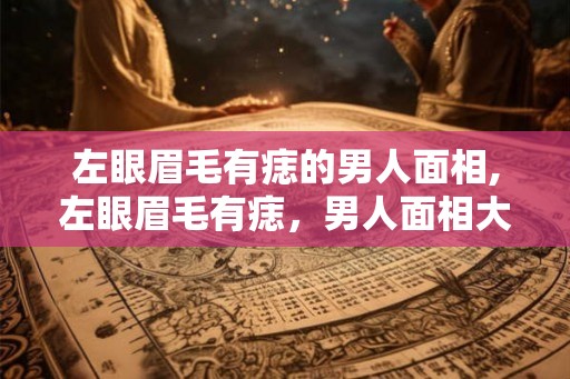 左眼眉毛有痣的男人面相,左眼眉毛有痣，男人面相大解析！