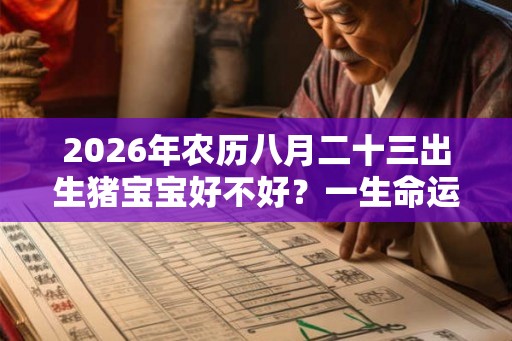 2026年农历八月二十三出生猪宝宝好不好？一生命运如何？