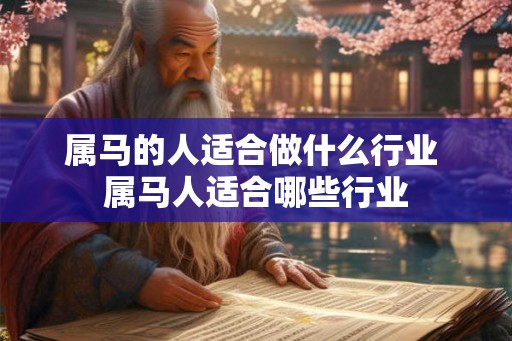 属马的人适合做什么行业 属马人适合哪些行业