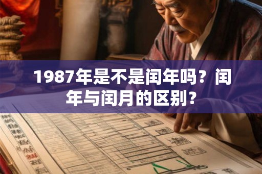 1987年是不是闰年吗？闰年与闰月的区别？