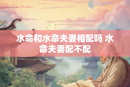 水命和水命夫妻相配吗 水命夫妻配不配
