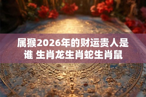 属猴2026年的财运贵人是谁 生肖龙生肖蛇生肖鼠