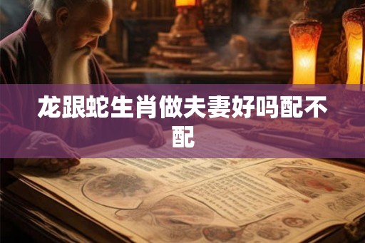 龙跟蛇生肖做夫妻好吗配不配