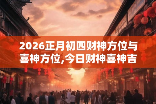 2026正月初四财神方位与喜神方位,今日财神喜神吉位 2026正月初四财神方位与喜神方位,今日财神喜神吉位