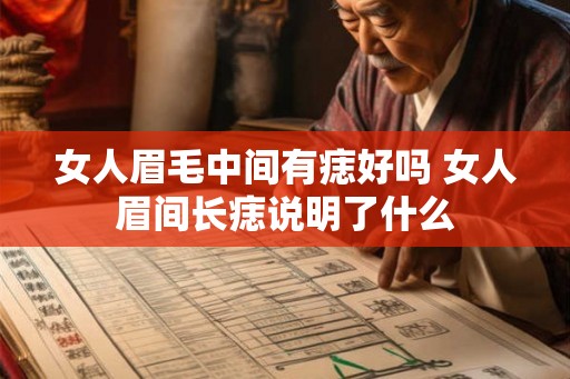 女人眉毛中间有痣好吗 女人眉间长痣说明了什么
