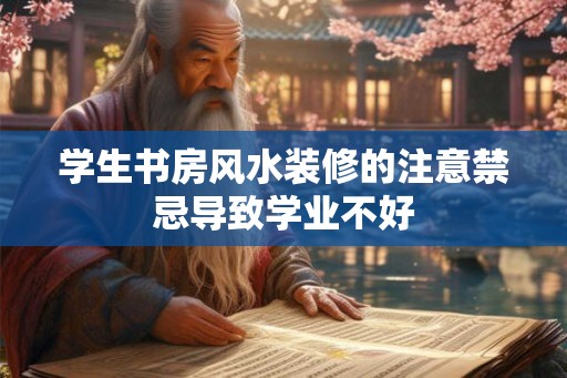 学生书房风水装修的注意禁忌导致学业不好