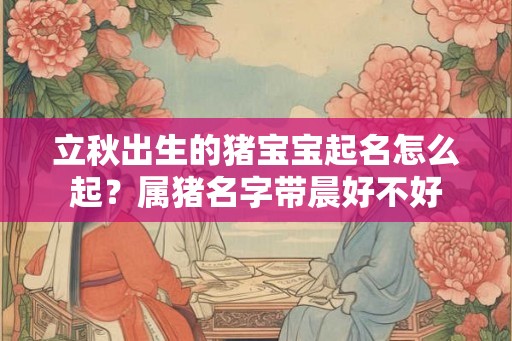 立秋出生的猪宝宝起名怎么起？属猪名字带晨好不好