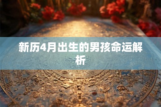 新历4月出生的男孩命运解析