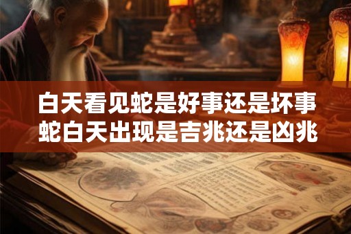 白天看见蛇是好事还是坏事 蛇白天出现是吉兆还是凶兆