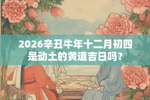 2026辛丑牛年十二月初四是动土的黄道吉日吗? 2026辛丑牛年十二月初四是动土的黄道吉日吗?