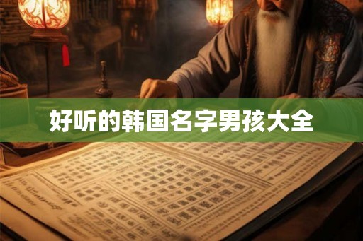 好听的韩国名字男孩大全 好听的韩国名字男孩大全