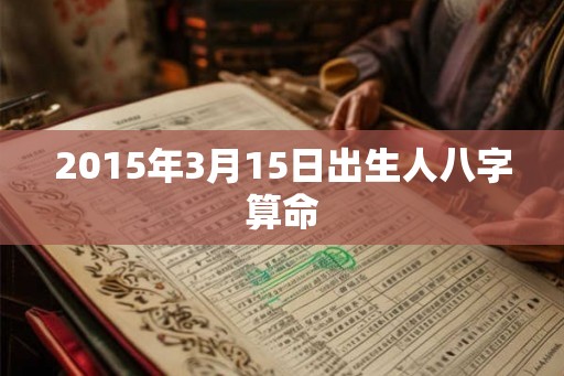 2015年3月15日出生人八字算命 2015年3月15日出生人八字算命