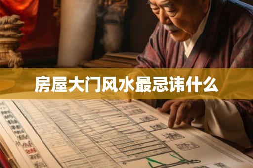 房屋大门风水最忌讳什么