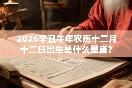 2026辛丑牛年农历十二月十二日出生是什么星座？