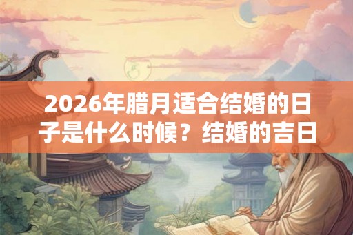 2026年腊月适合结婚的日子是什么时候？结婚的吉日怎么选择？