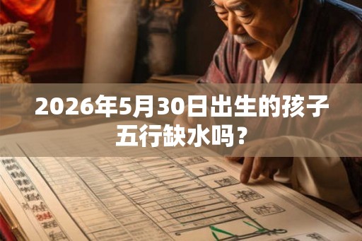 2026年5月30日出生的孩子五行缺水吗? 2026年5月30日出生的孩子五行缺水吗?