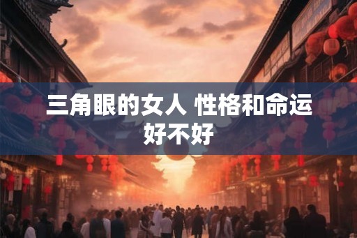 三角眼的女人 性格和命运好不好 三角眼的女人 性格和命运好不好