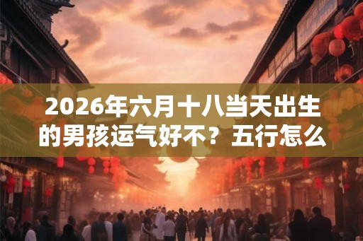 2026年六月十八当天出生的男孩运气好不？五行怎么样