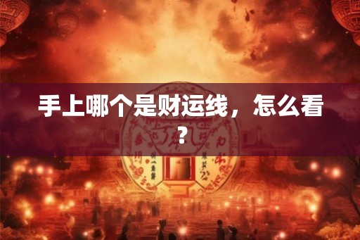 手上哪个是财运线，怎么看？