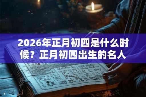 2026年正月初四是什么时候？正月初四出生的名人