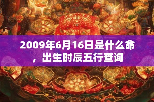 2009年6月16日是什么命，出生时辰五行查询
