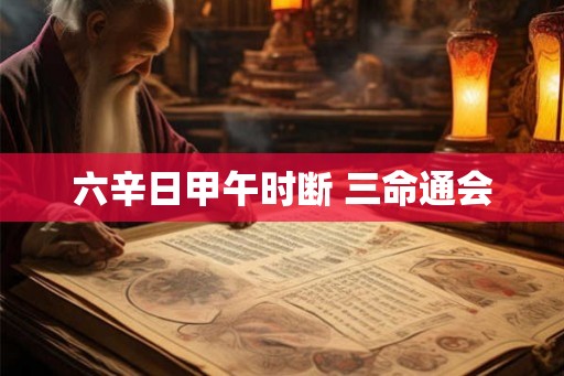 六辛日甲午时断 三命通会