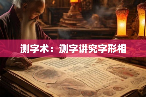 测字术：测字讲究字形相