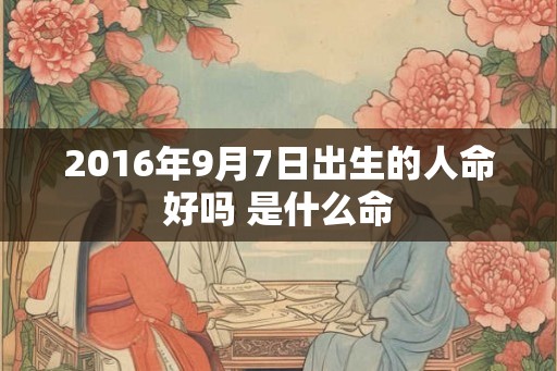 2016年9月7日出生的人命好吗 是什么命