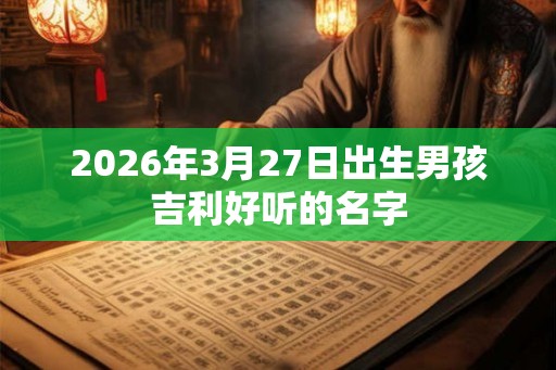 2026年3月27日出生男孩吉利好听的名字