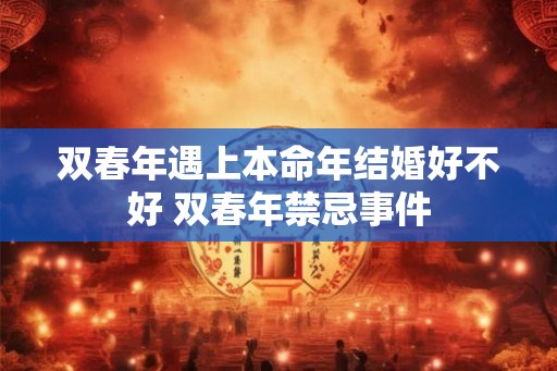 双春年遇上本命年结婚好不好 双春年禁忌事件