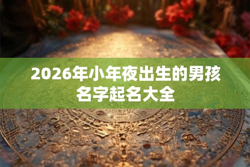 2026年小年夜出生的男孩名字起名大全