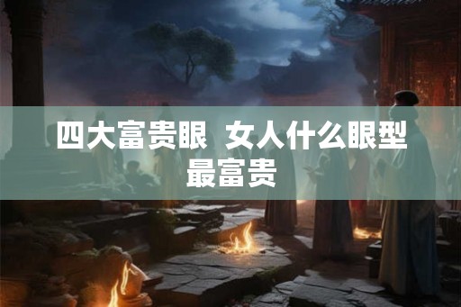四大富贵眼  女人什么眼型最富贵