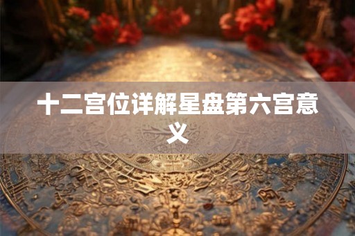 十二宫位详解星盘第六宫意义