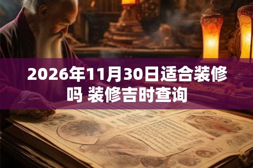 2026年11月30日适合装修吗 装修吉时查询 2026年11月30日适合装修吗 装修吉时查询