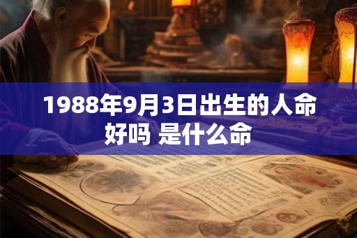1988年9月3日出生的人命好吗 是什么命
