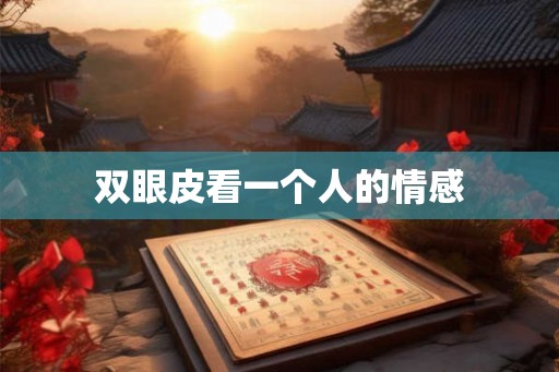 双眼皮看一个人的情感