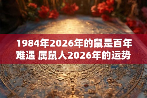 1984年2026年的鼠是百年难遇 属鼠人2026年的运势