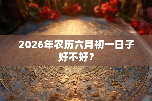 2026年农历六月初一日子好不好？